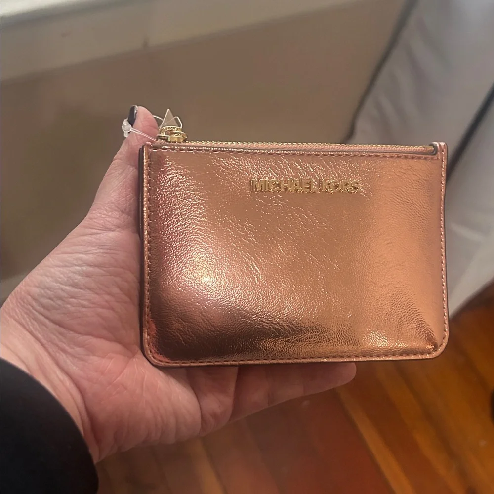 Michael Kors Jet Set Travel Small Top Zip Coin Pouch Primrose Patent - Picture 5 of 5